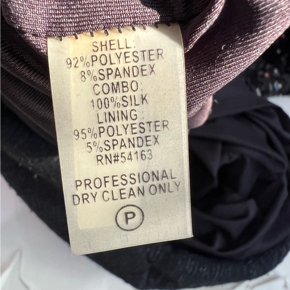 Calvin Klein Silk Combo Sequence Sleeveless Cocktail Dress Women’s Size 14 W - Picture 10 of 11